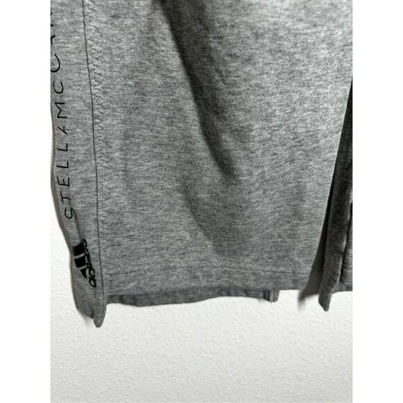 Adidas Stella McCartney Women’s Gray Sweat Capri Pants Sz M Logo Pockets Cotton - Picture 5 of 16
